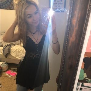 BLACK BOHO TANK TOP